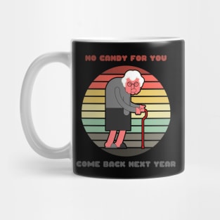 Sunset Old Lady / No Candy for You Mug